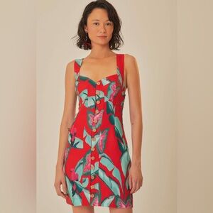 FARM RIO foliage mini dress
